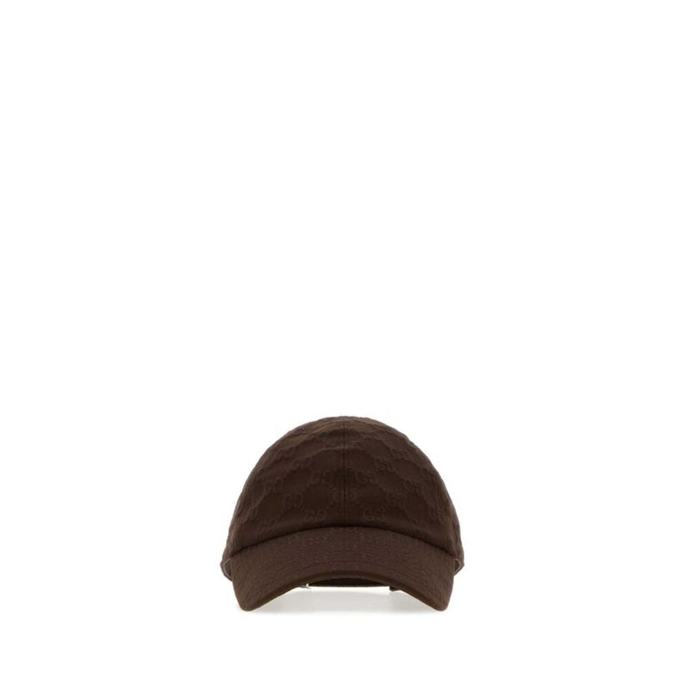 Gucci Women Brown Gg Jersey Baseball Cap
